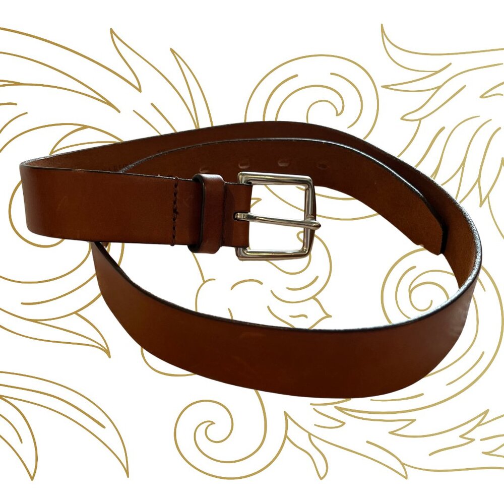 🟤 Banana Republic Brown Leather Belt - Italian Leather, Made in USA